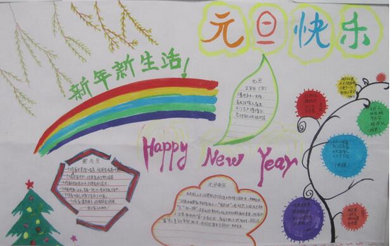 元旦精美手抄报图片大全（1）