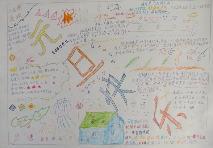 四年级元旦手抄报图片（3）