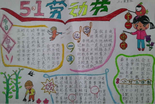 五年级劳动节手抄报图片（5）