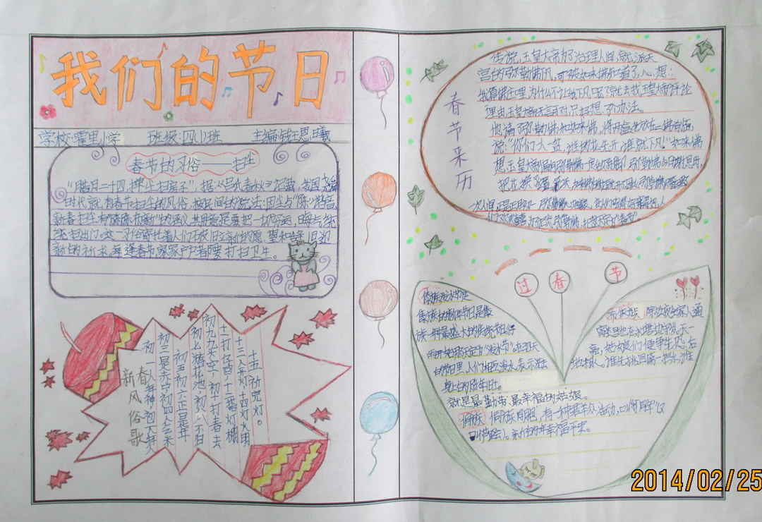 四年级春节手抄报（4）
