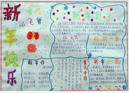2017年元旦节手抄报图片（2）