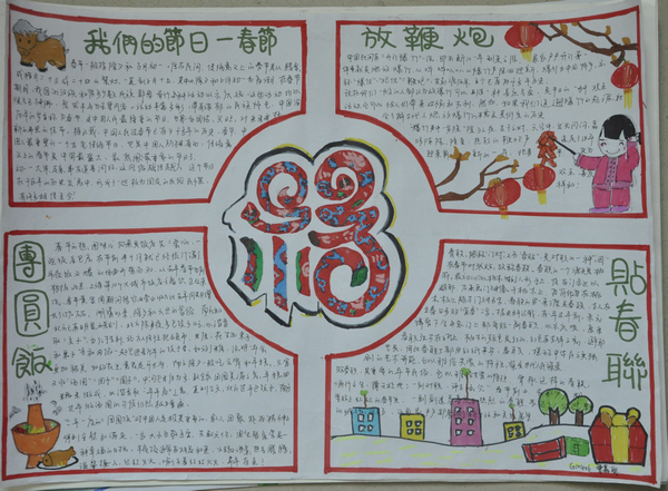 贺新春手抄报大全（4）