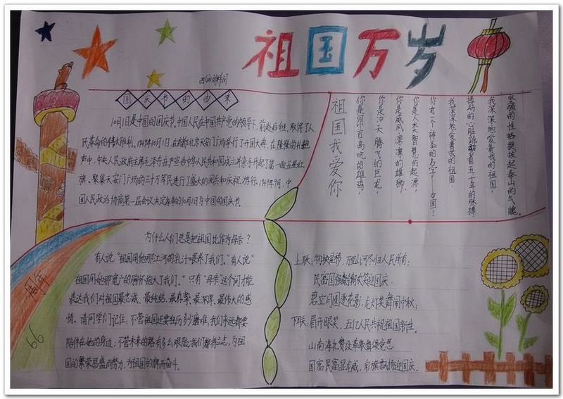 国庆手抄报图片大全