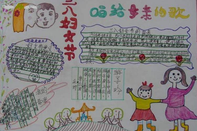 迎三八手抄报图片（1）