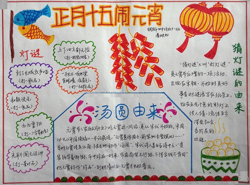 元宵节习俗手抄报图片（5）