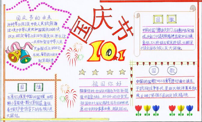 迎国庆手抄报图片（1）