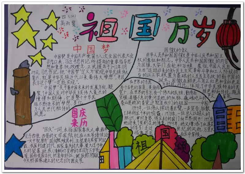 国庆手抄报图片大全