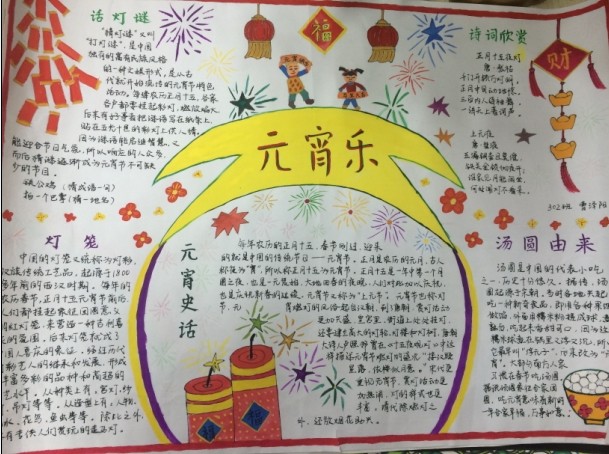 欢度元宵手抄报大全（6）