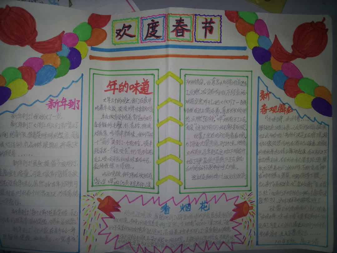 迎新春手抄报大全（6）