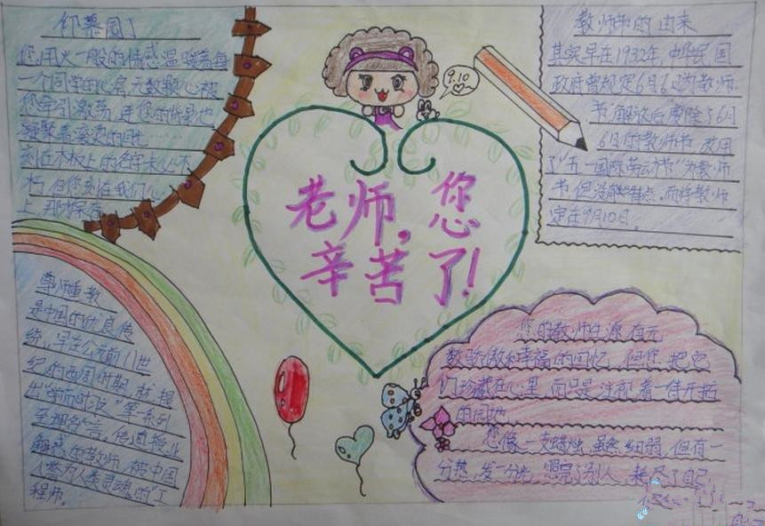 老师辛苦了手抄报（3）