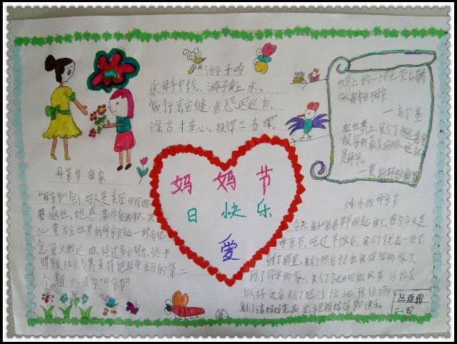 母亲节手抄报（1）