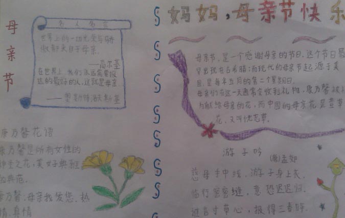 母亲节手抄报（7）