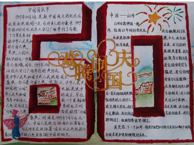 国庆节手抄报图片（7）