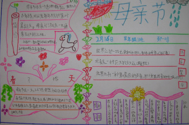 母亲节手抄报（6）