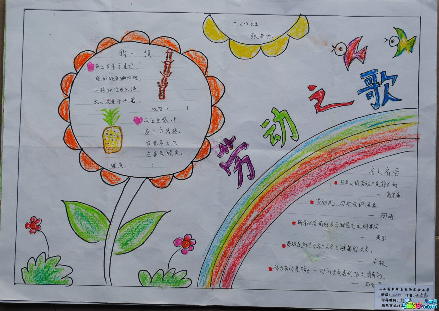 劳动节手抄报图片（6）