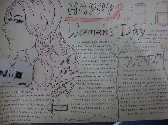 迎三八手抄报图片（6）