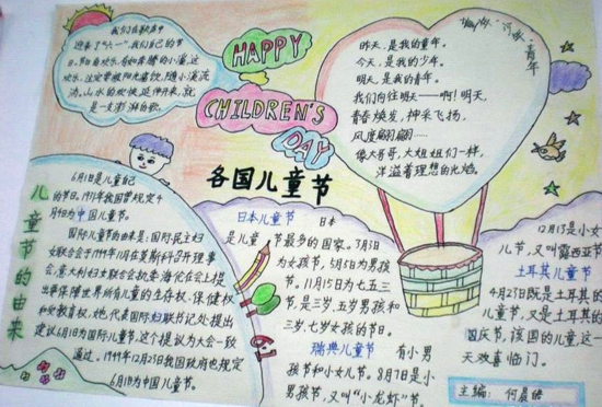 儿童节手抄报内容（3）