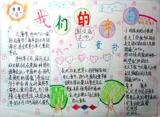 庆祝儿童节手抄报图片（6）