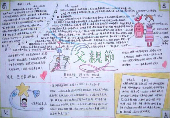 父亲节手抄报图片（6）
