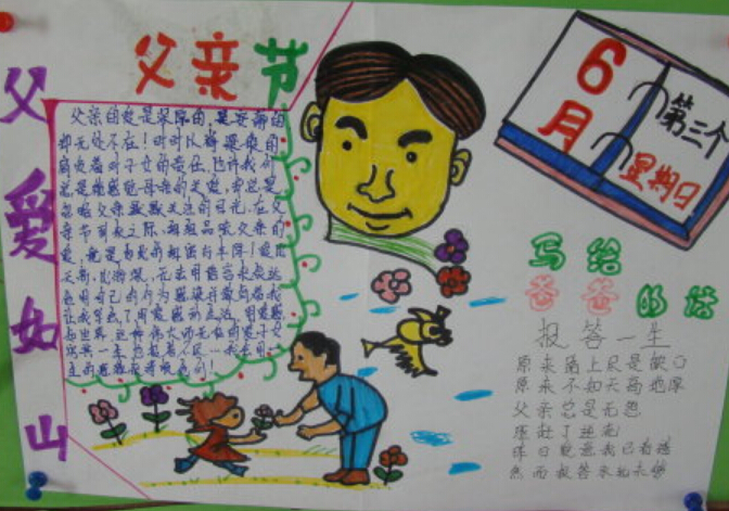 感恩父亲节手抄报图片（2）
