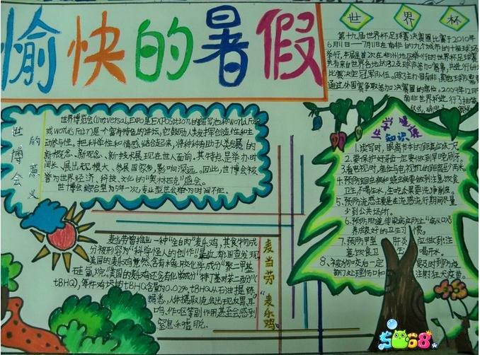 暑假生活手抄报（6）