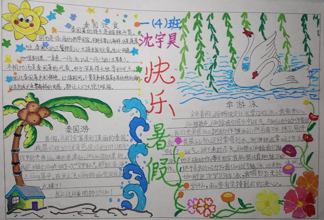 快乐暑假手抄报图库（6）