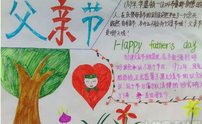 感恩父亲节手抄报（5）