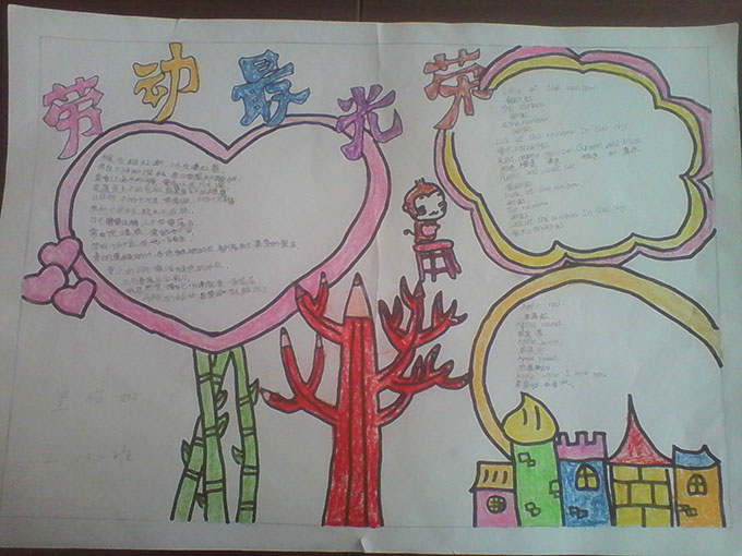 小学生劳动节手抄报（6）