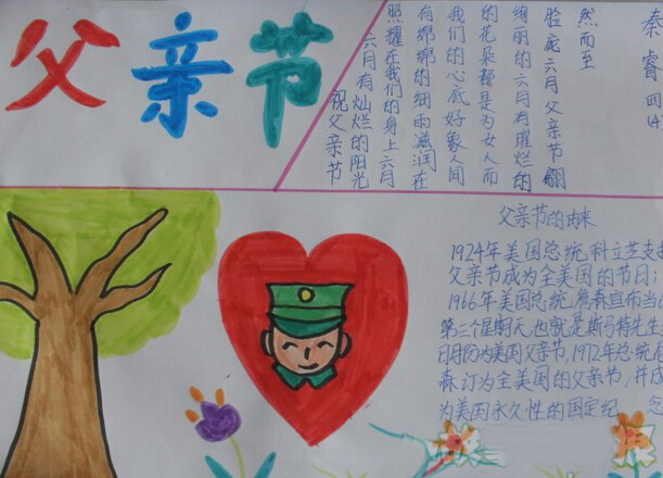 感恩父亲节手抄报图片（8）