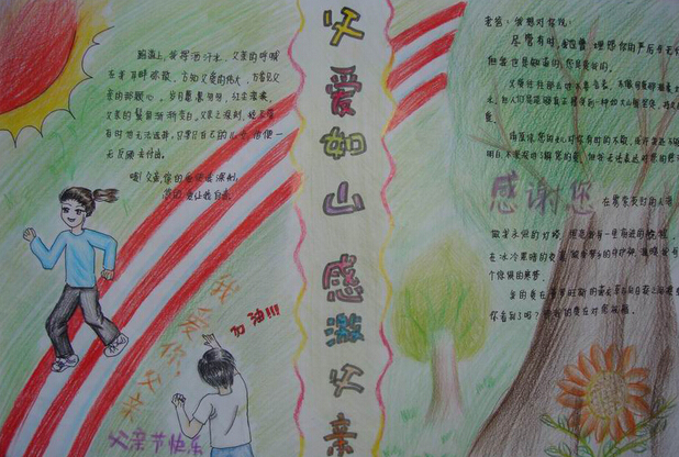 感恩父亲节手抄报图片（9）