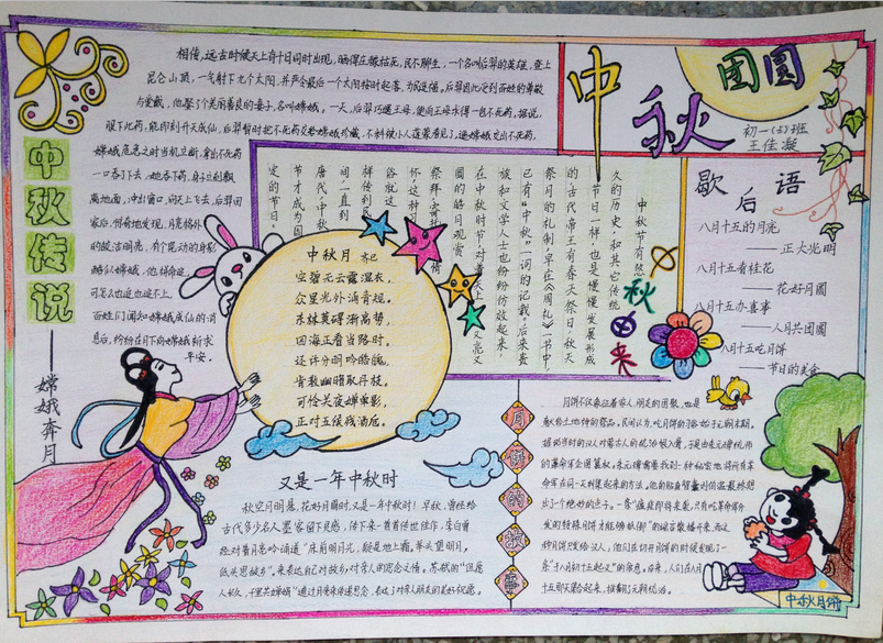 迎中秋手抄报图片（6）