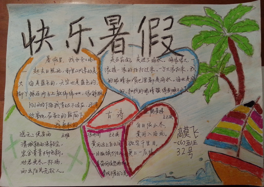 快乐暑假手抄报图库（5）