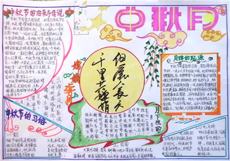 中秋节手抄报版面设计（2）